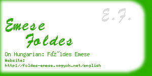 emese foldes business card